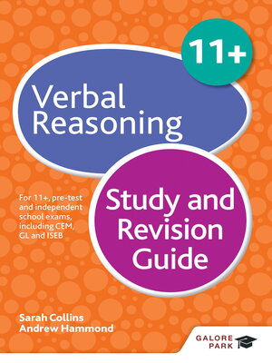 cover image of 11+ Verbal Reasoning Study and Revision Guide